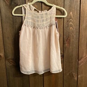 Parker Blush Pink Top with Jeweled Accents